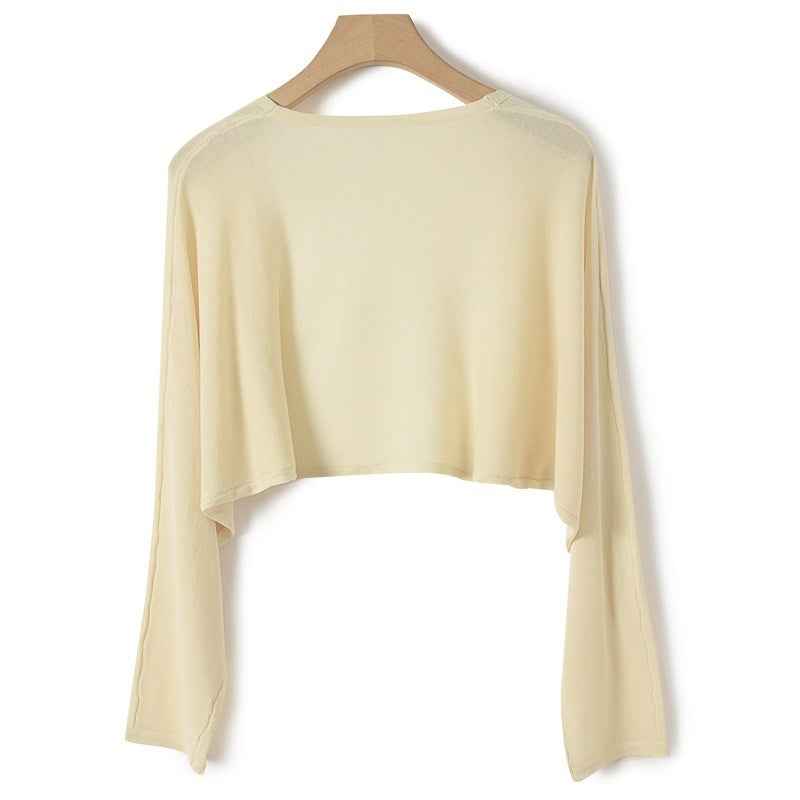 Women's Lightweight Sun Protection Shirt – Sheer Ice Silk Long-Sleeve Cover-Up Coat