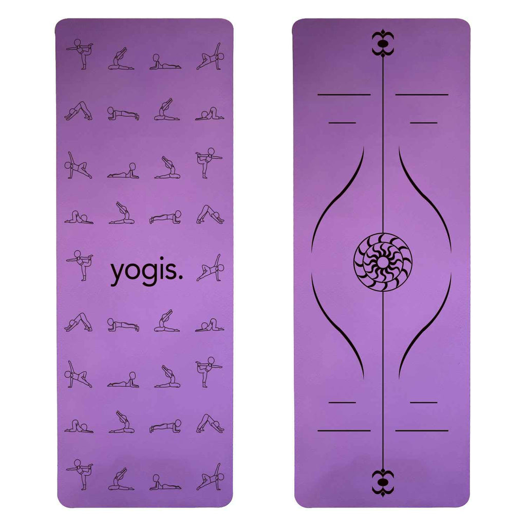 Yoga Mat Posture Line Non-Slip TPE Fitness Mat – Beginner Support &amp; Alignment Guide