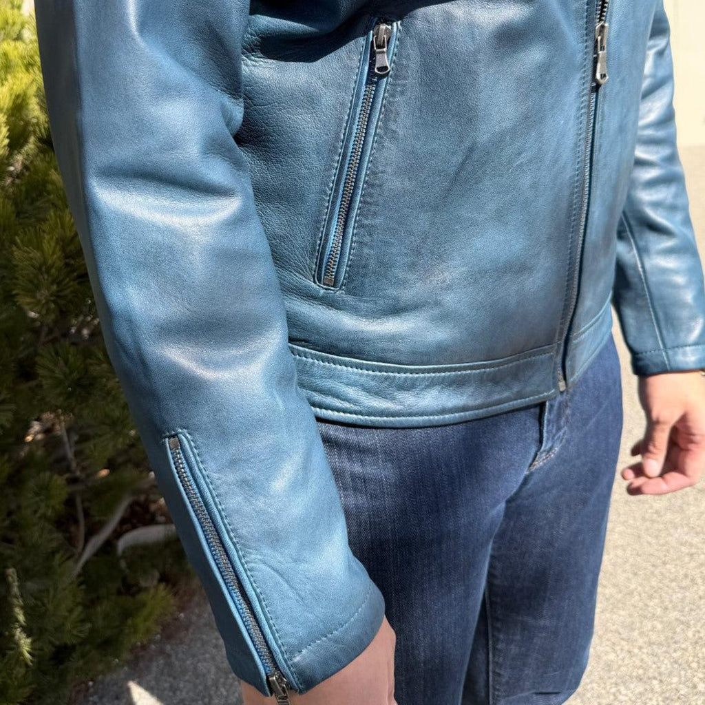 BOL Men's Waxed Sheep Prime Leather Jacket