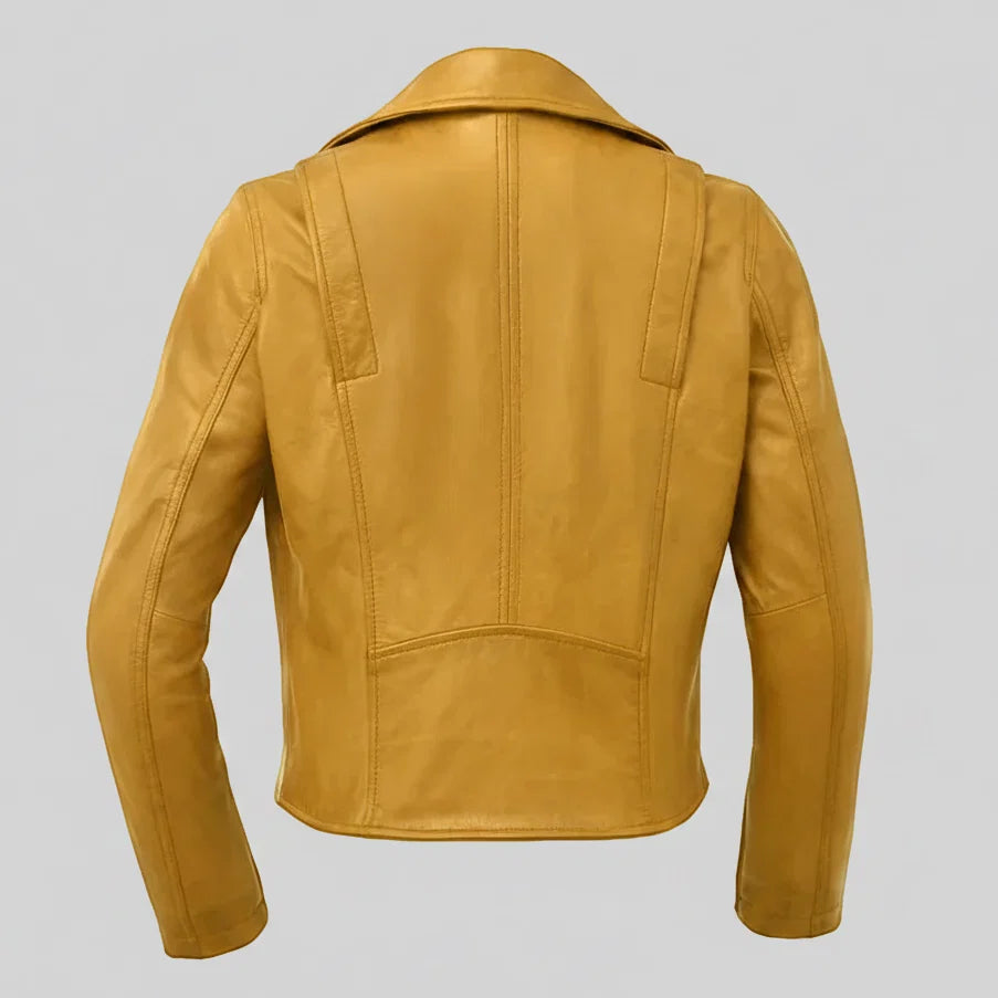 Women’s Lightweight Leather Fashion Jacket | Soft Naked Cowhide Casual Moto Style