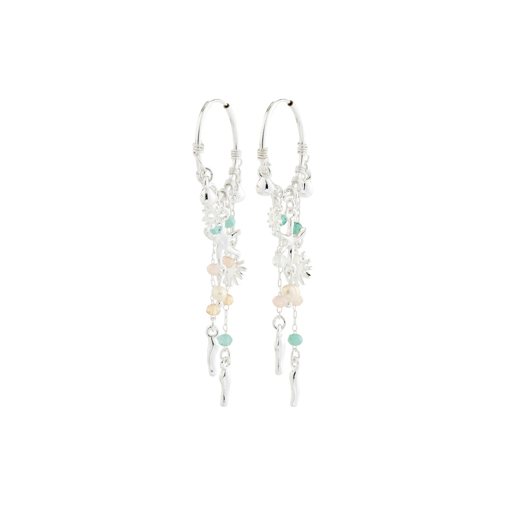 PRISM recycled charms hoop earrings