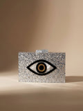 Silver Evil Eye Clutch