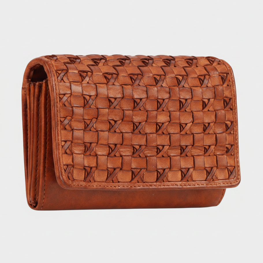 MET Women’s Leather Crosswoven Wallet