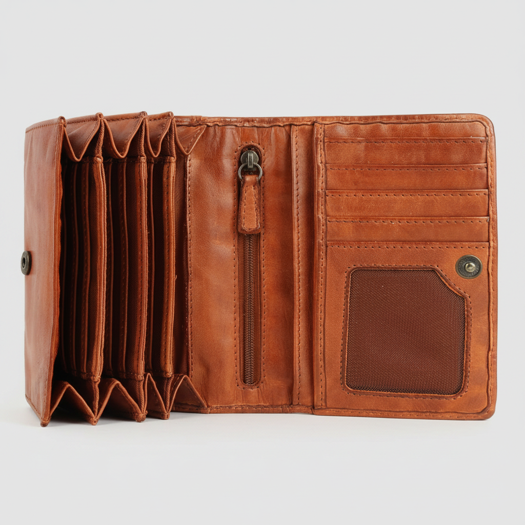 MET Women’s Leather Crosswoven Wallet