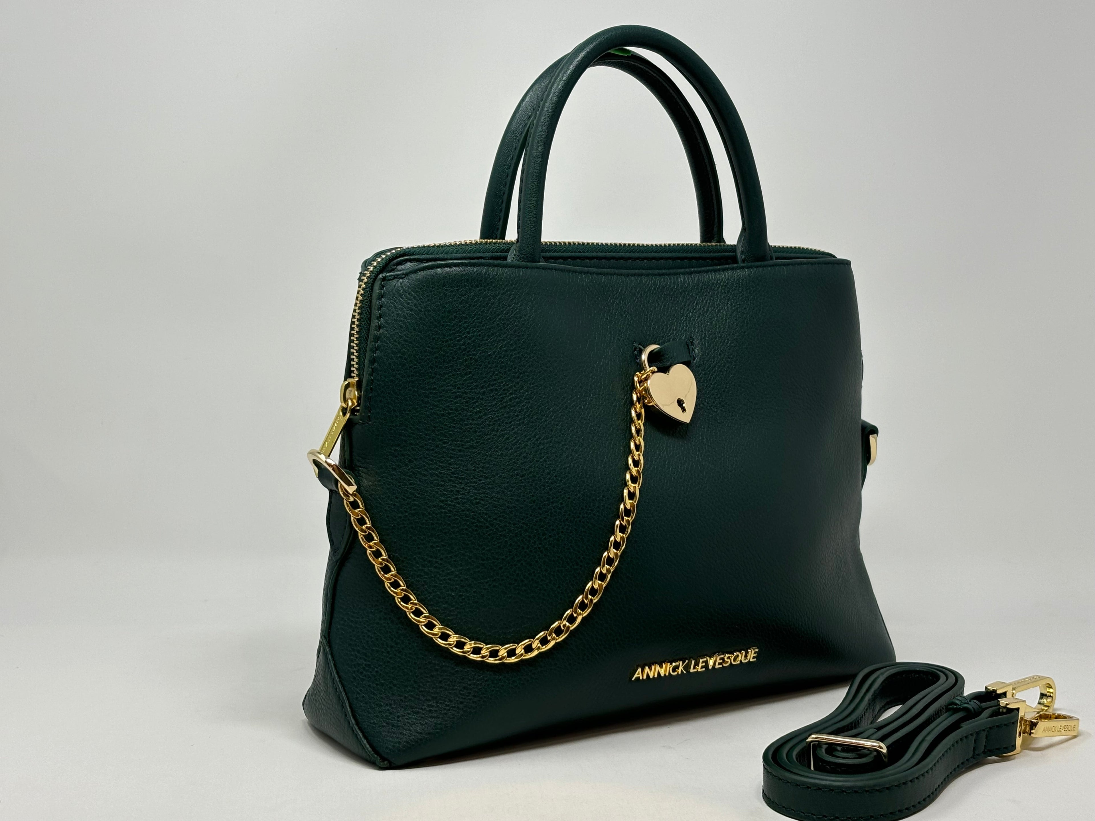 Sac à Main en Cuir vert foncé | Miranda