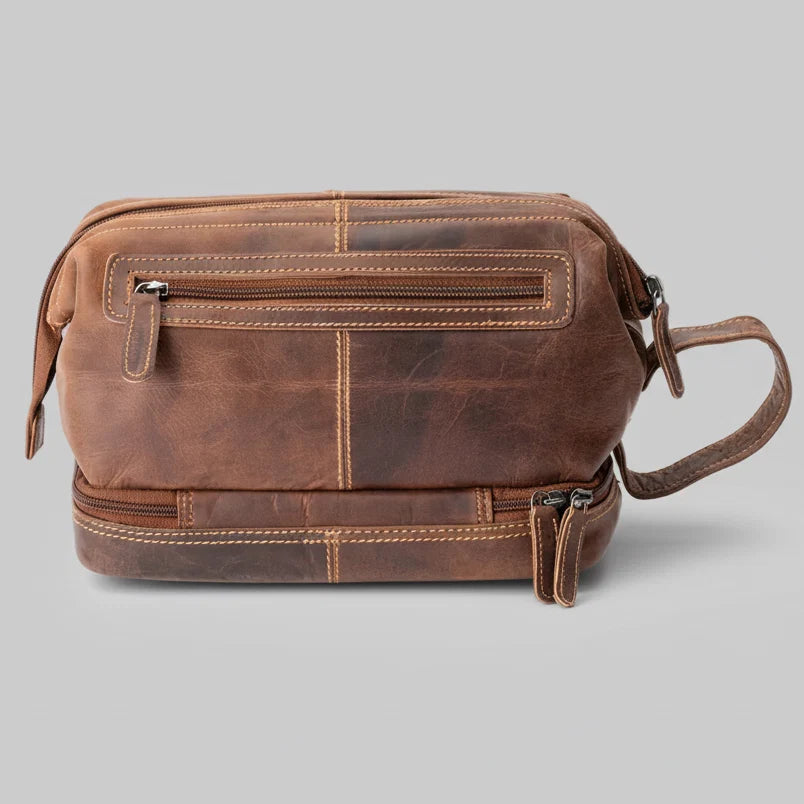 Greenwood Leather Travel Toiletry Bag