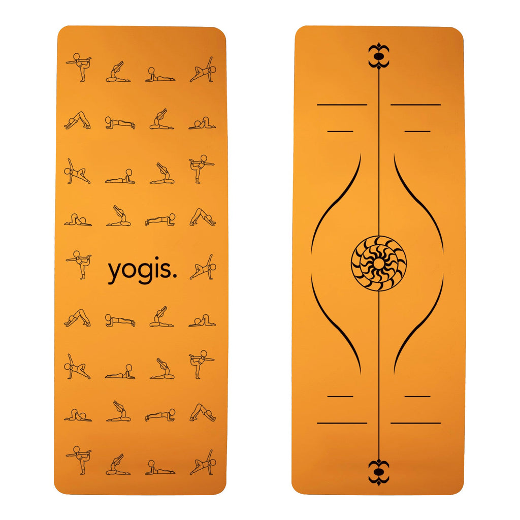 Yoga Mat Posture Line Non-Slip TPE Fitness Mat – Beginner Support &amp; Alignment Guide