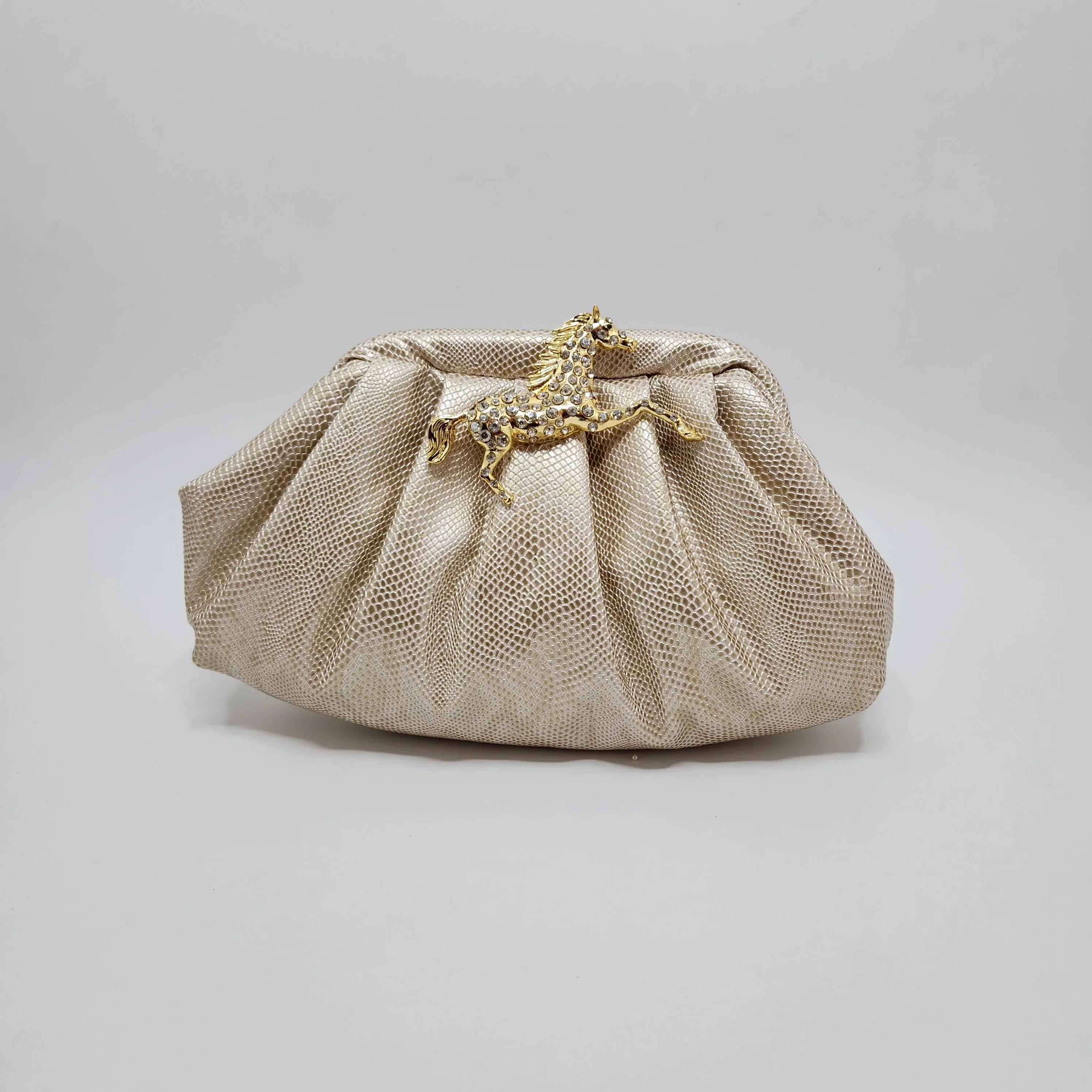 Ivory Stallion Cloud Clutch