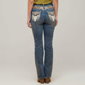 Westfield Eagle Women’s Embroidered Bootcut Jeans. Steerhead Bling Stretch Denim