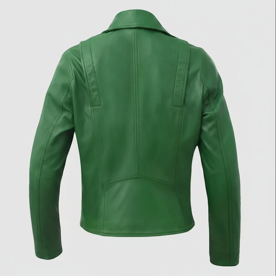 Women’s Lightweight Leather Fashion Jacket | Soft Naked Cowhide Casual Moto Style