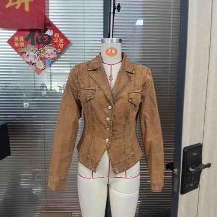 Women's Strap-Neckline Slim-Fit Lace-Up Cardigan Jacket