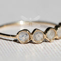 Moonstone Band Ring in 14K Yellow Gold