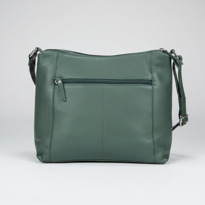 Greenwood Leather Elegant Crossbody Bag. Full-Grain Leather Shoulder Bag