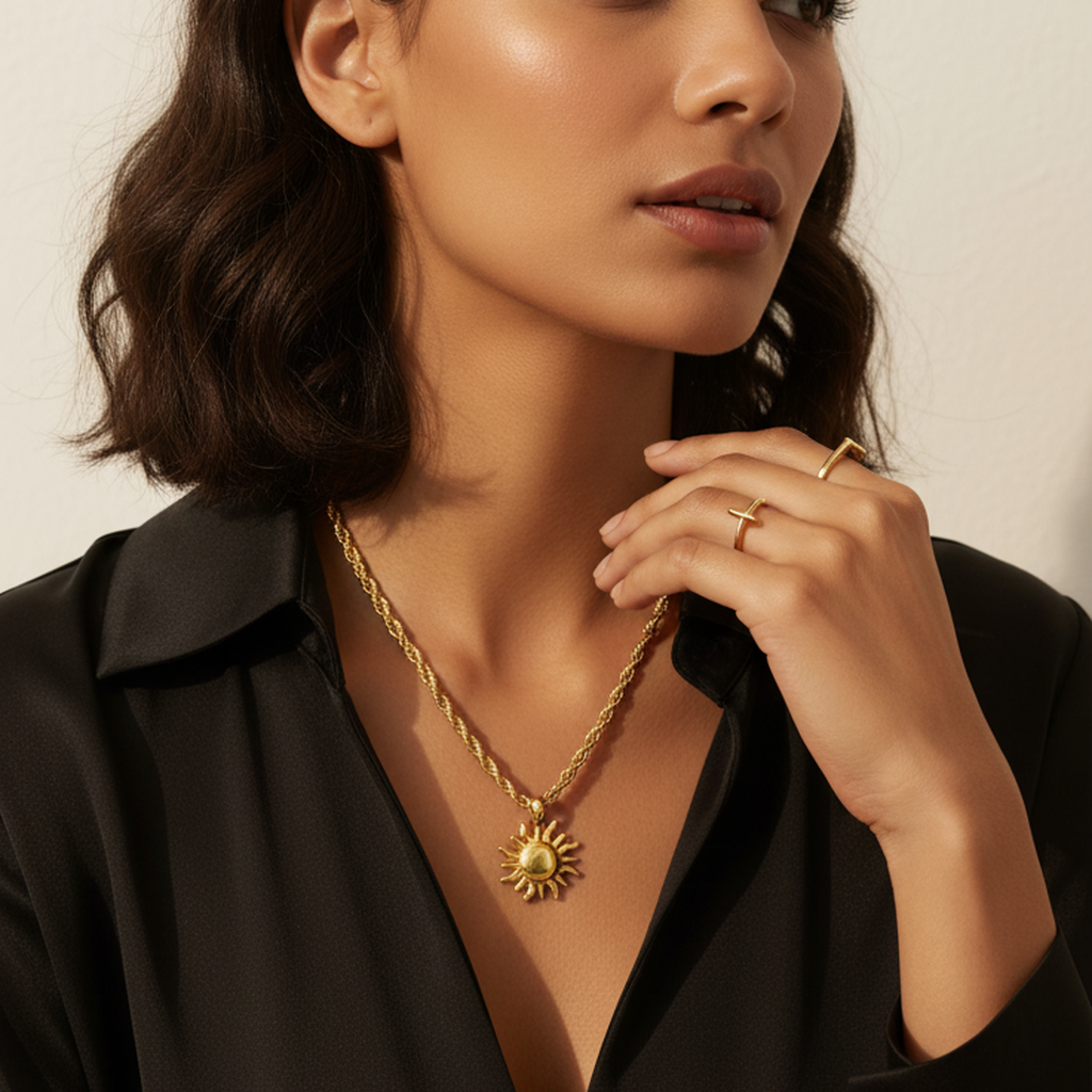 Radiant Sun Pendant Necklace