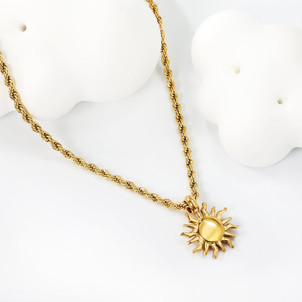 Radiant Sun Pendant Necklace