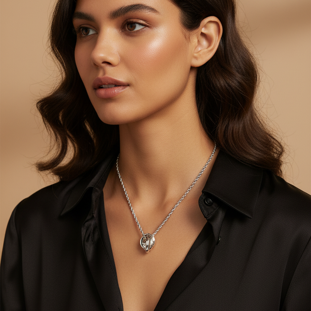 Twisted Mill Pendant Necklace