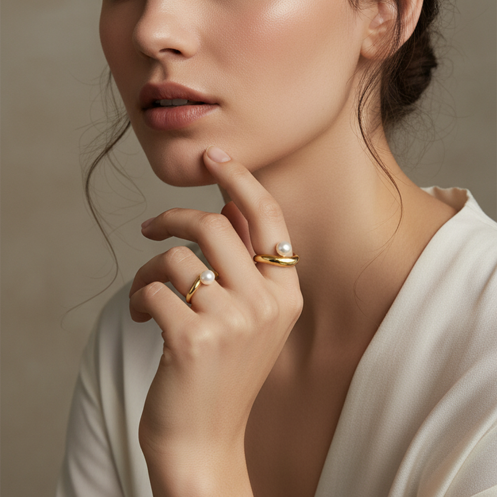 Timeless Pearl Gold Ring