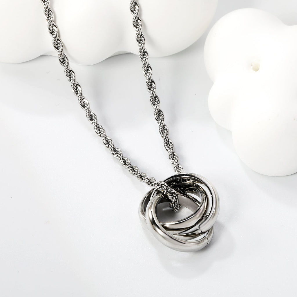Twisted Mill Pendant Necklace