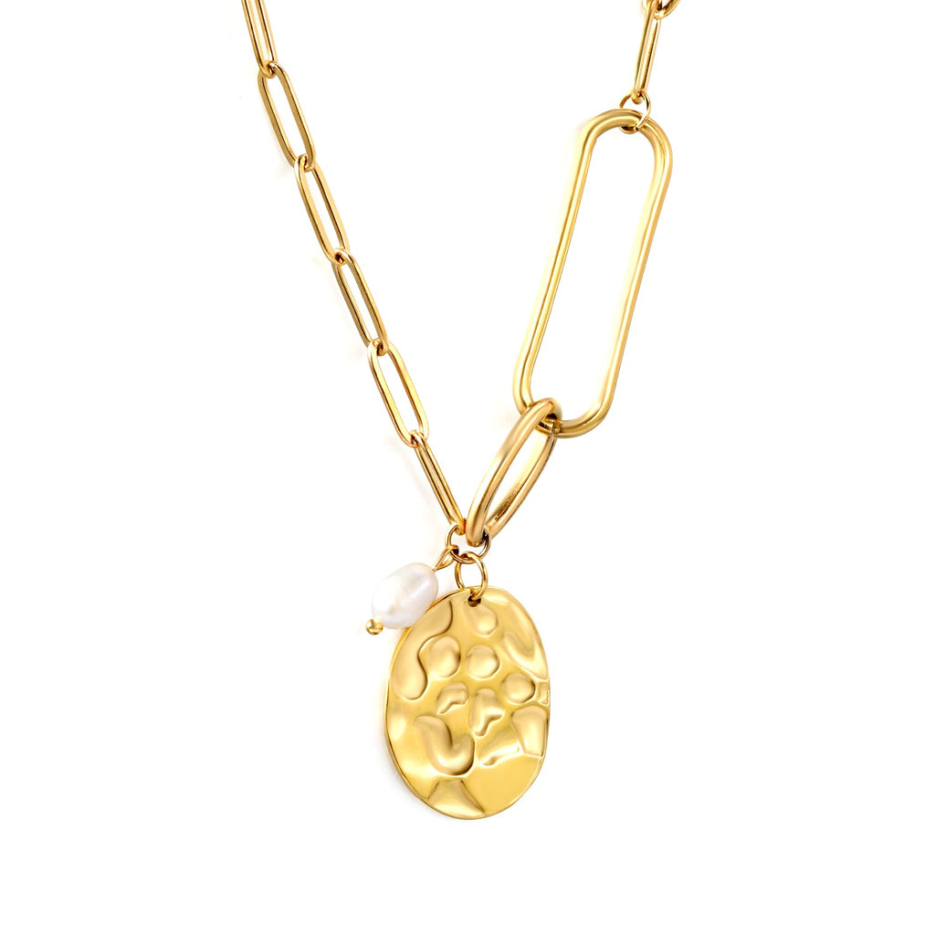 Pearl & Plaque Harmony Necklace