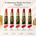 Vegan Lipstick Set – 5 Satin-Matte Shades, Cruelty-Free