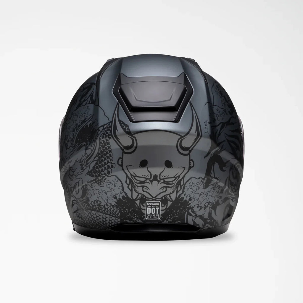 Voss 989 Moto-V Rei Full Face Matte Motorcycle Helmet