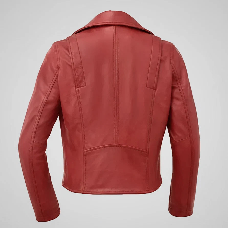 Women’s Lightweight Leather Fashion Jacket | Soft Naked Cowhide Casual Moto Style