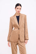 single-breasted corduroy jacket
