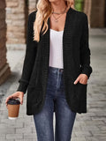 Women’s Relaxed-Fit Mid-Length Winter Coat with Pockets – Casual Autumn Outerwear Jacket