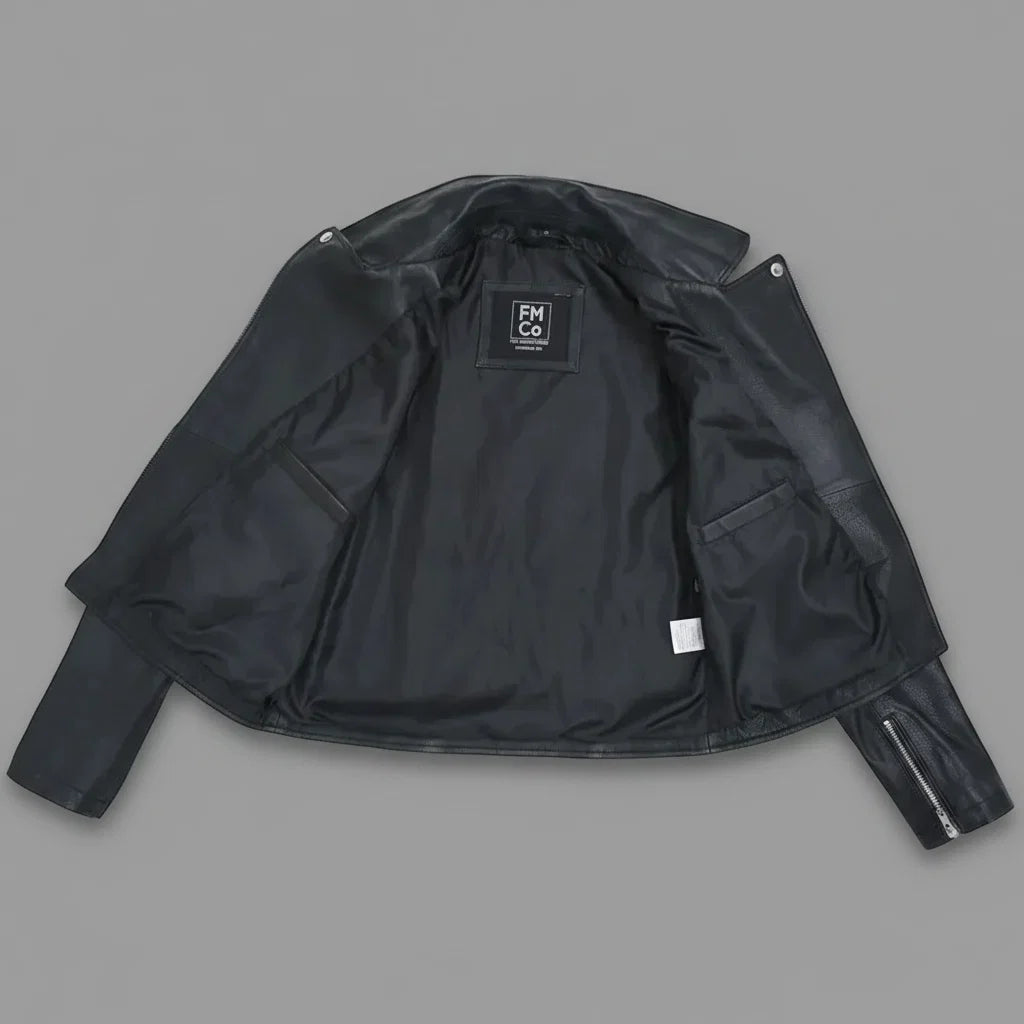 Women’s Lightweight Leather Fashion Jacket | Soft Naked Cowhide Casual Moto Style