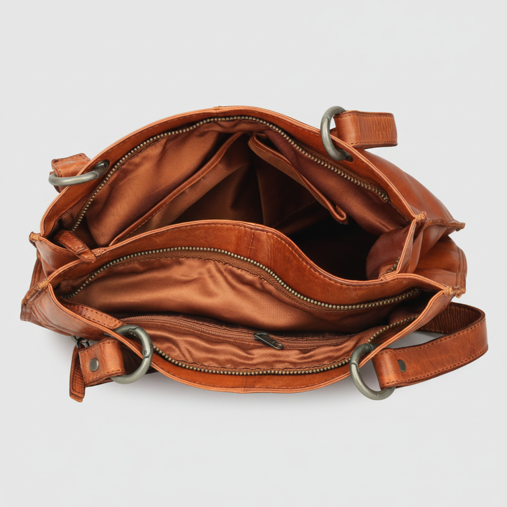 MET Premium Leather Shoulder Bag. Elegant Dual-Compartment Tote