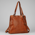 MET Premium Leather Shoulder Bag. Elegant Dual-Compartment Tote