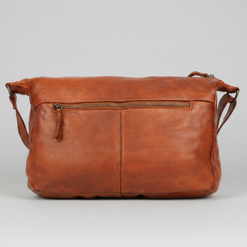 MET Premium Leather Crossbody Bag. Utility Organizer Messenger