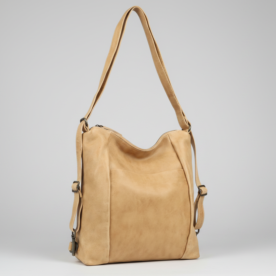 MET Premium Leather Shoulder Bag. Convertible Bag Transformer