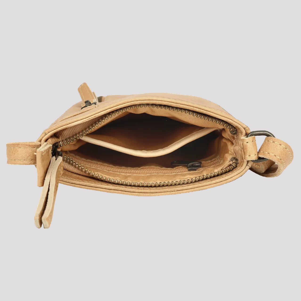 MET Premium Leather Small Crossbody Bag. Compact Urban Tech Pouch