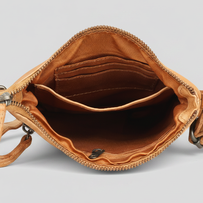 MET Premium Leather Crossbody Bag Small Travel Purse with Multi Pocket Organization