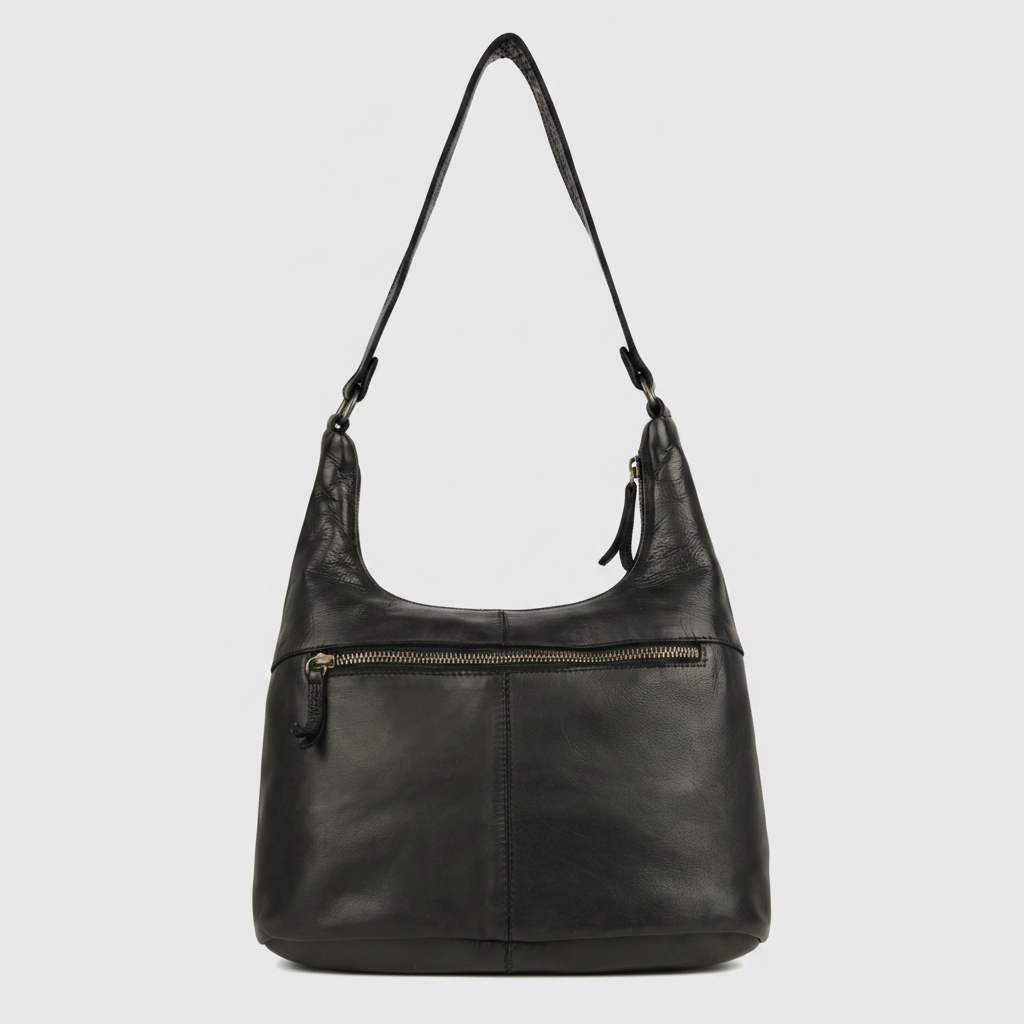 MET Premium Leather Shoulder Bag. Everyday Urban Hobo