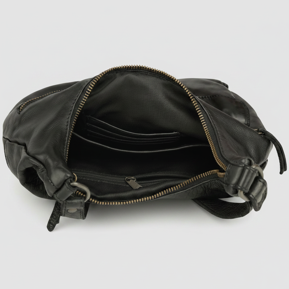 MET Premium Leather Shoulder Bag. Everyday Urban Hobo