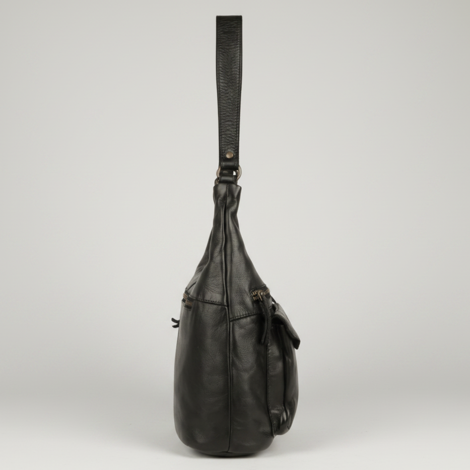 MET Premium Leather Shoulder Bag. Everyday Urban Hobo
