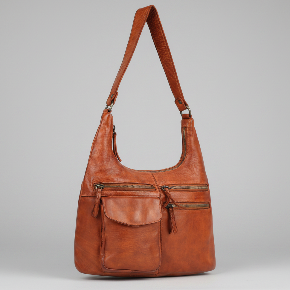 MET Premium Leather Shoulder Bag. Everyday Urban Hobo