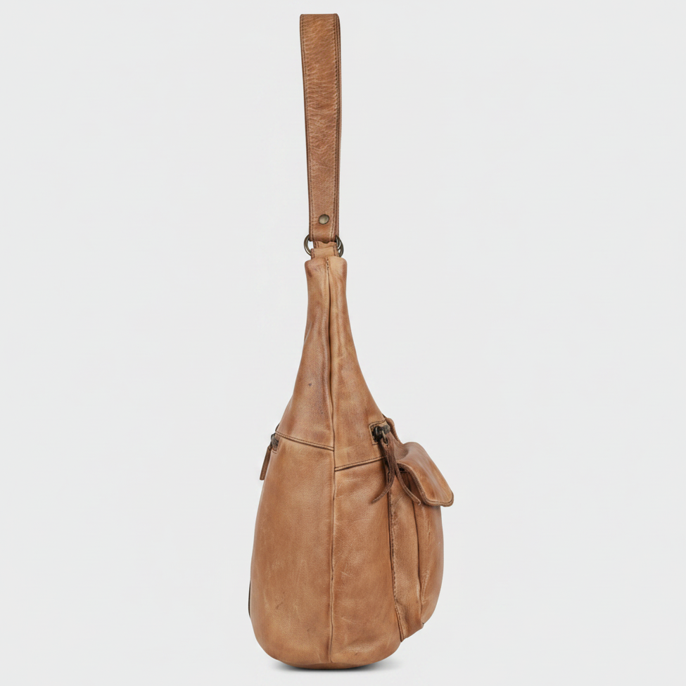 MET Premium Leather Shoulder Bag. Everyday Urban Hobo