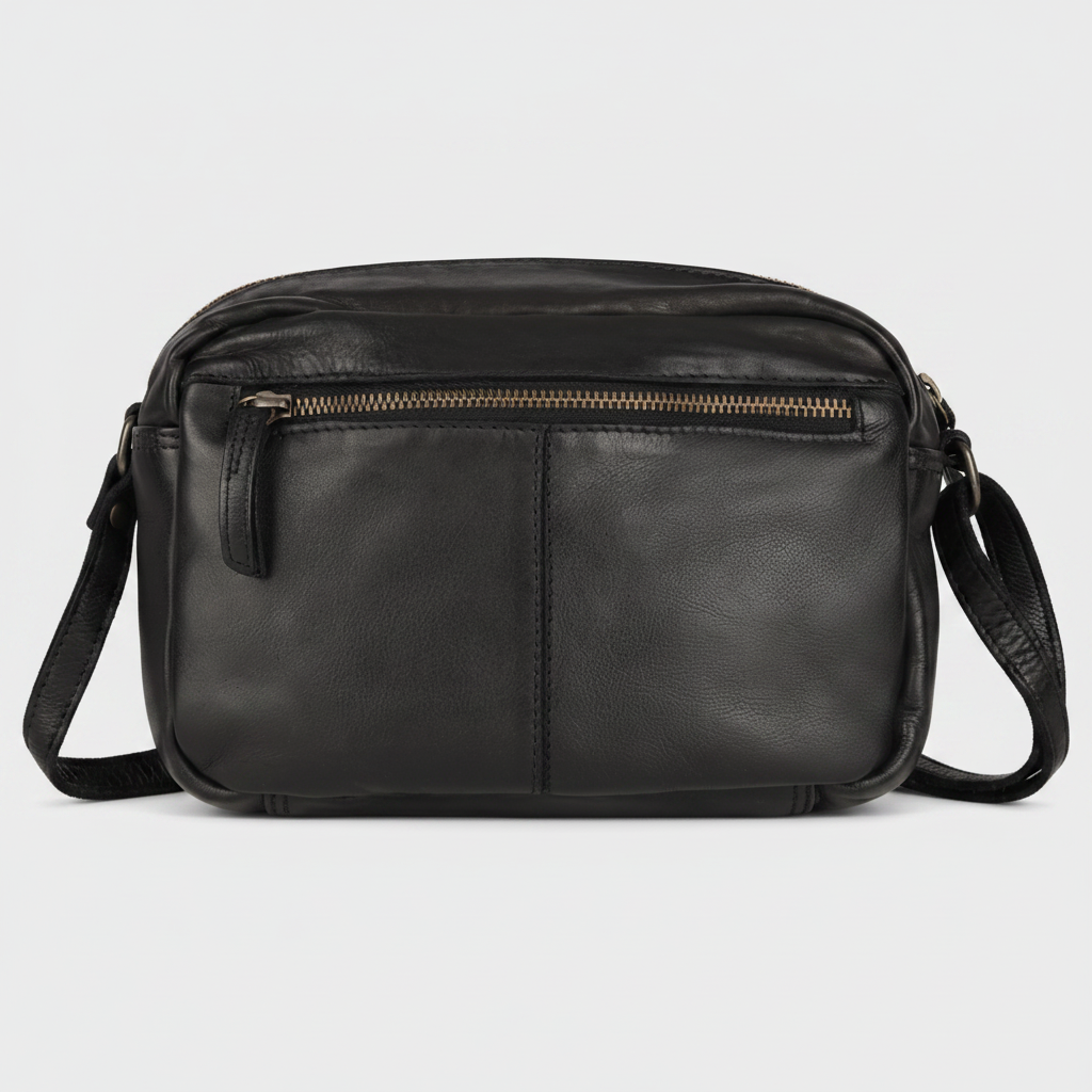 MET Premium Leather Crossbody Bag. Compact Utility Explorer