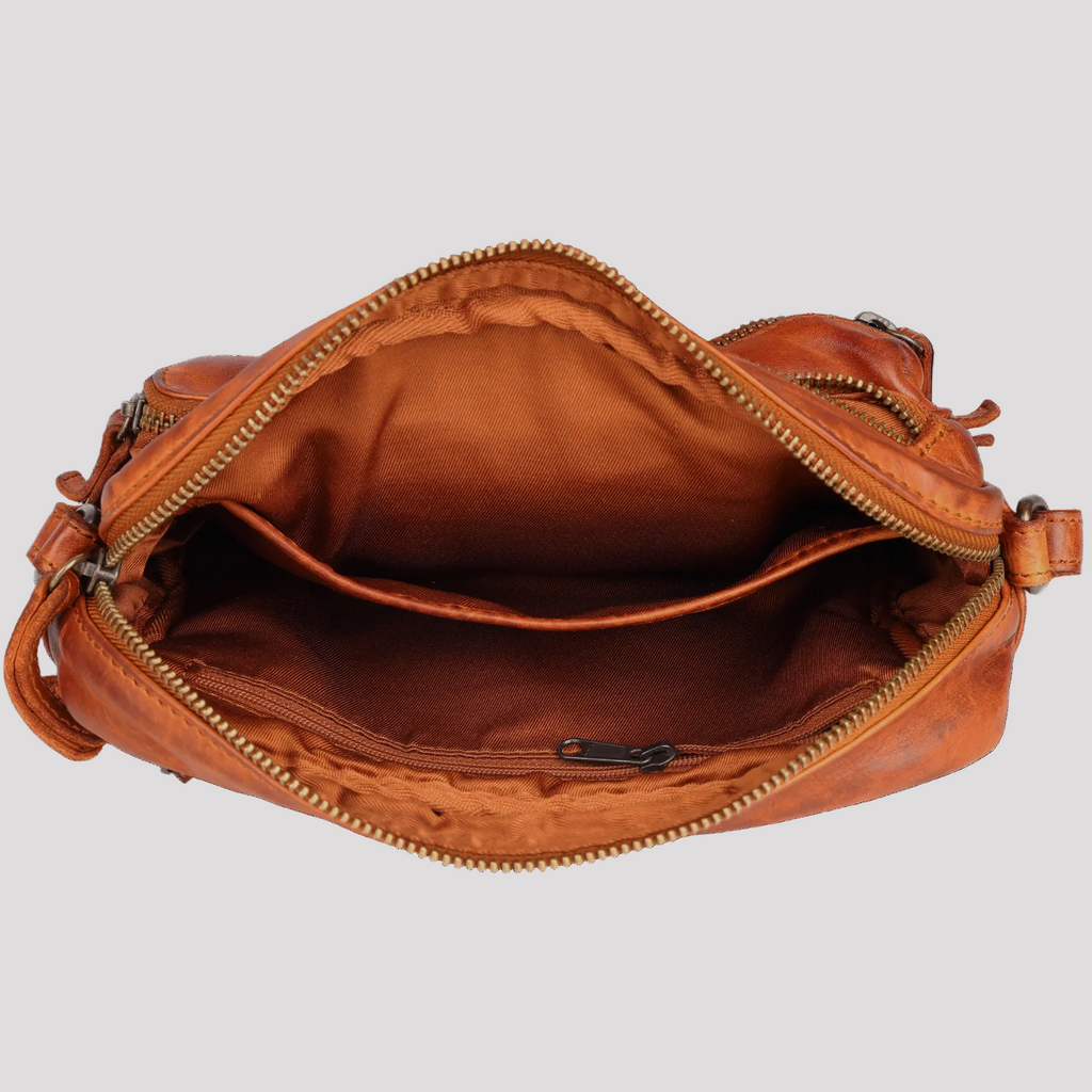 MET Premium Leather Crossbody Bag. Compact Utility Explorer