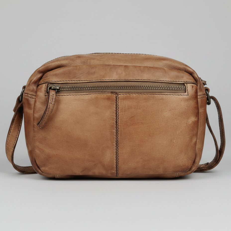 MET Premium Leather Crossbody Bag. Compact Utility Explorer