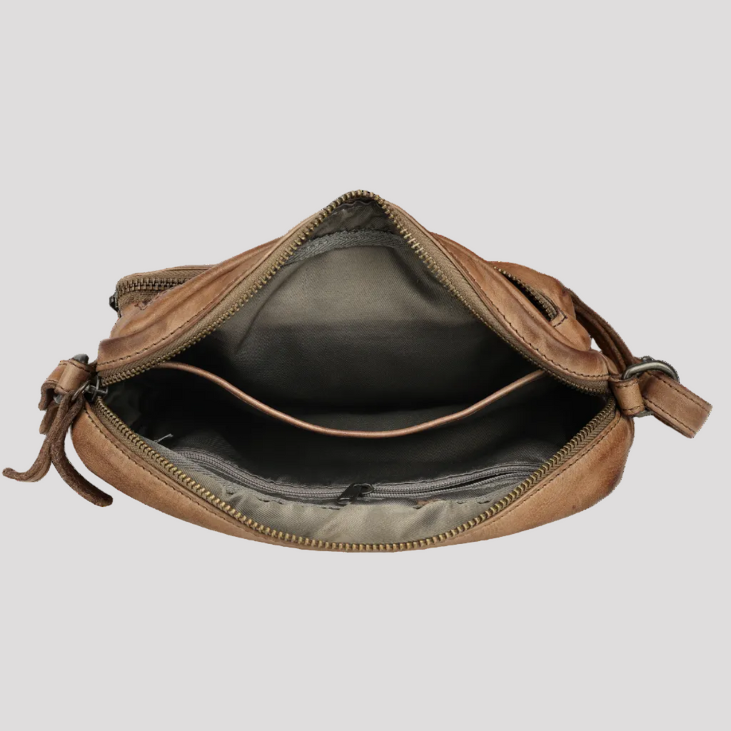 MET Premium Leather Crossbody Bag. Compact Utility Explorer