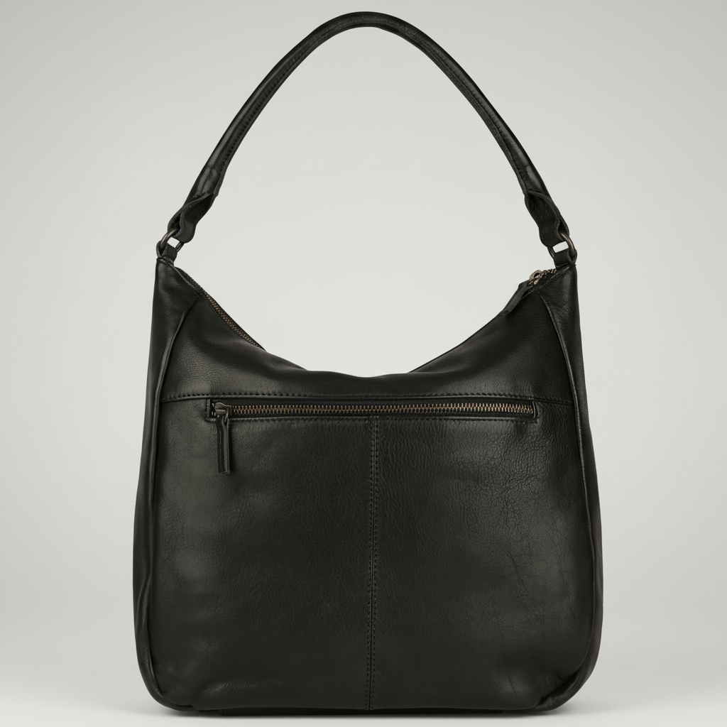 MET Premium Leather Shoulder Bag. Slouchy Urban Hobo