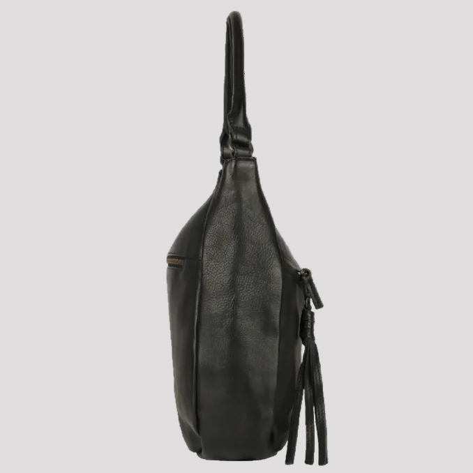 MET Premium Leather Shoulder Bag. Slouchy Urban Hobo