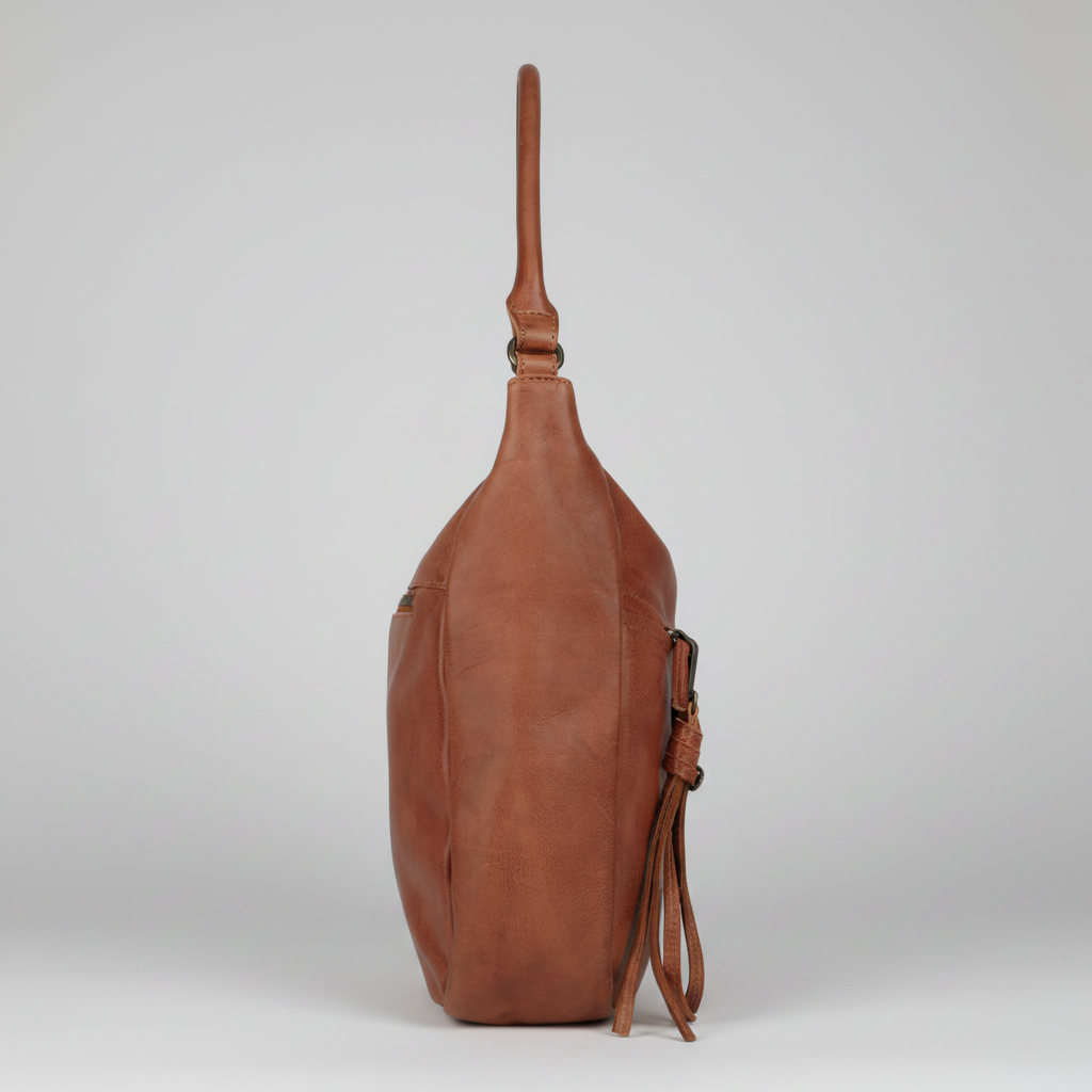 MET Premium Leather Shoulder Bag. Slouchy Urban Hobo