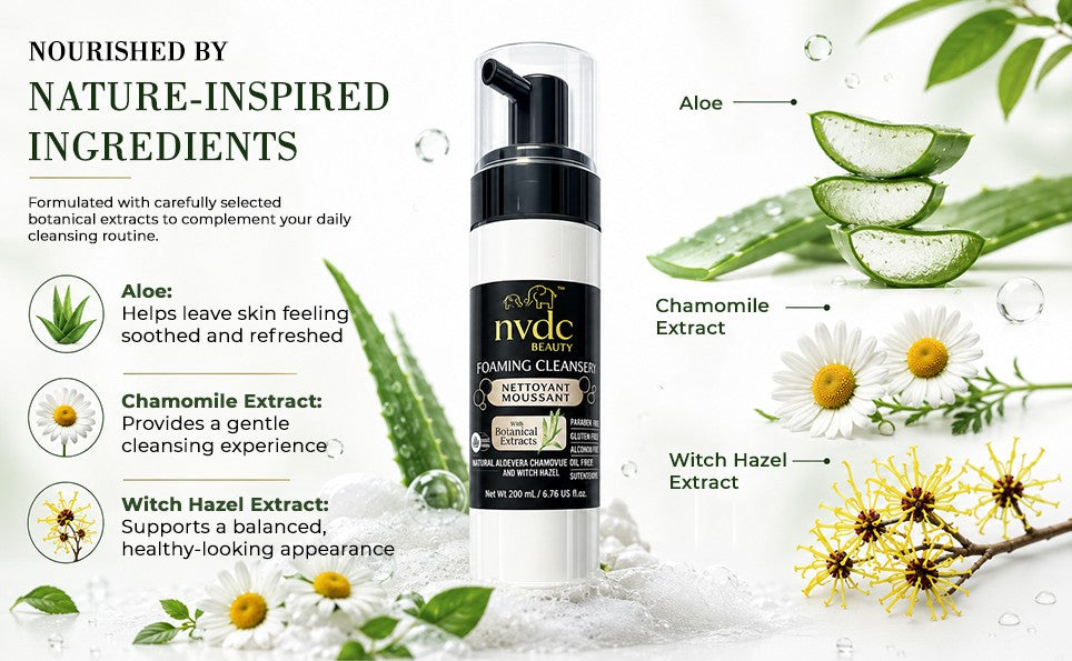 Enriched Face Foaming Cleanser with Chamomile & Witch Hazel
