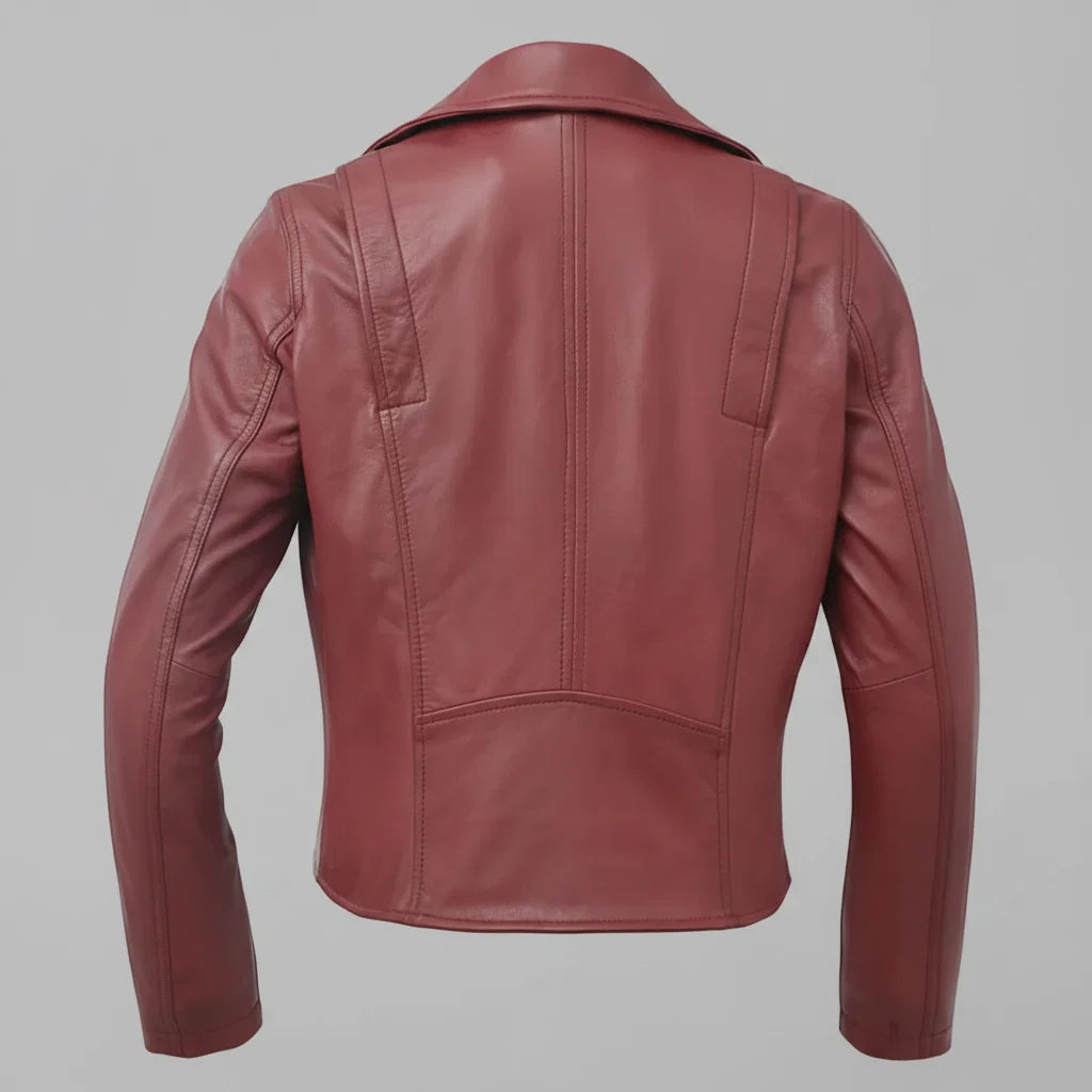 Women’s Lightweight Leather Fashion Jacket | Soft Naked Cowhide Casual Moto Style