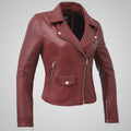 Women’s Lightweight Leather Fashion Jacket | Soft Naked Cowhide Casual Moto Style